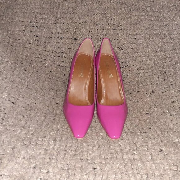 L'INTERVALLE-Bright Pink Patent Leather Stiletto Pumps-Stunning!-Sz 10-Near Mint - Picture 3 of 7